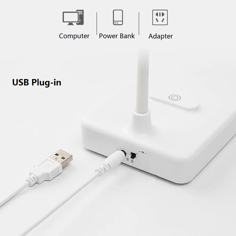 USB Перезаряжаемый светодиодный складной настольный светильник с защитой глаз сенсорная Настольная лампа с регулируемой яркостью светодиодный светильник 3 уровня цвета