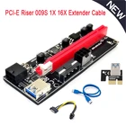 PCI-E Riser 009S 1X 16x Райзер PCI E USB Райзер 009S двойной 6Pin адаптер карта SATA 15pin для BTC Miner r USB 3,0 графическая карта