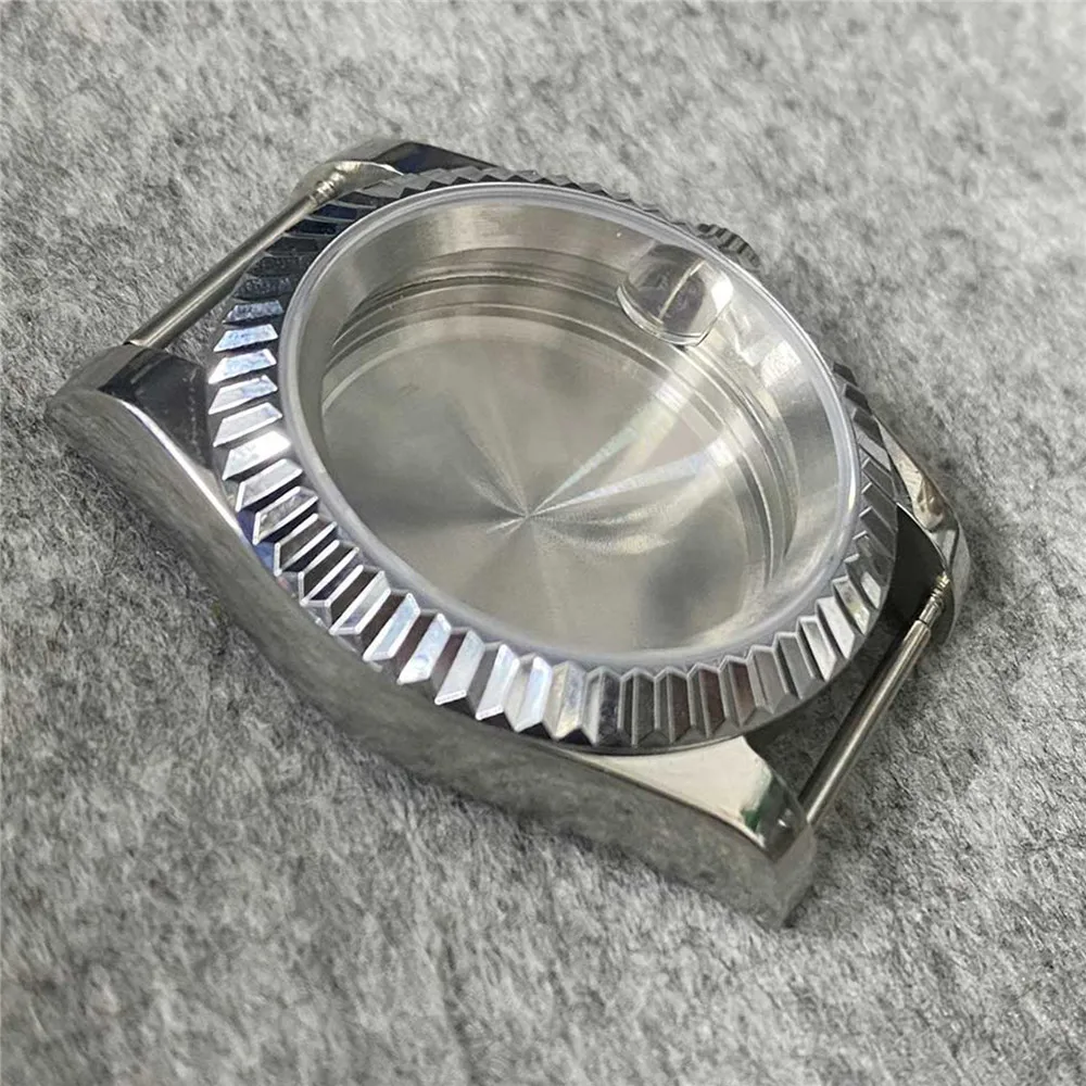 39 мм Классический чехол в виде устрицы 5ATM стальной корпус Лупа сапфировое стекло