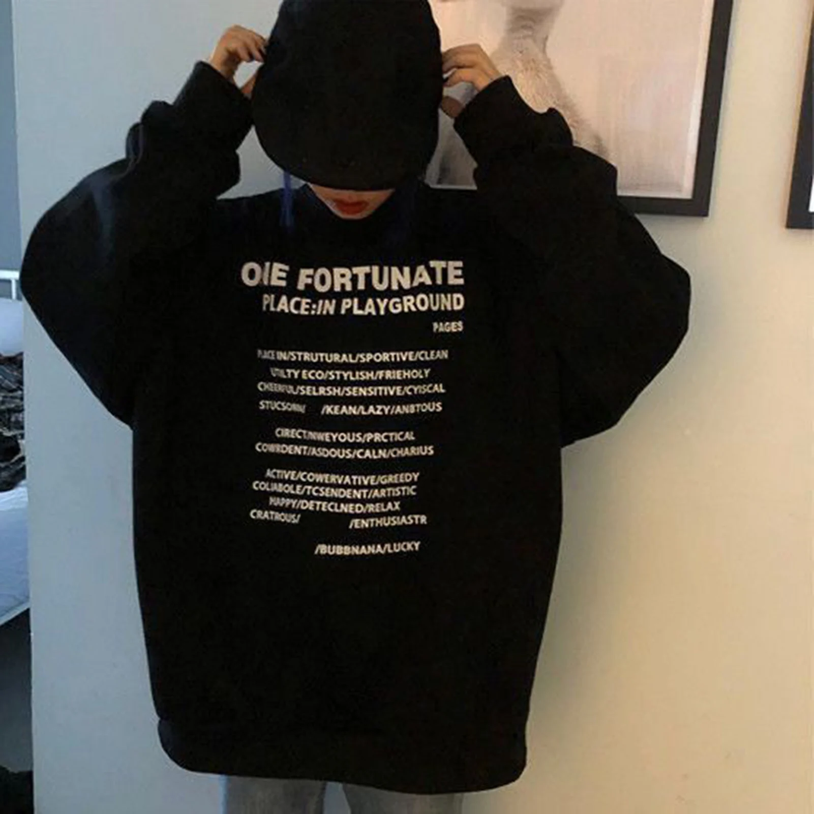 Autumn winter 2020 Women Plush sweatshirt Turtleneck Letters Print women clothes coat long sleeve hoodies