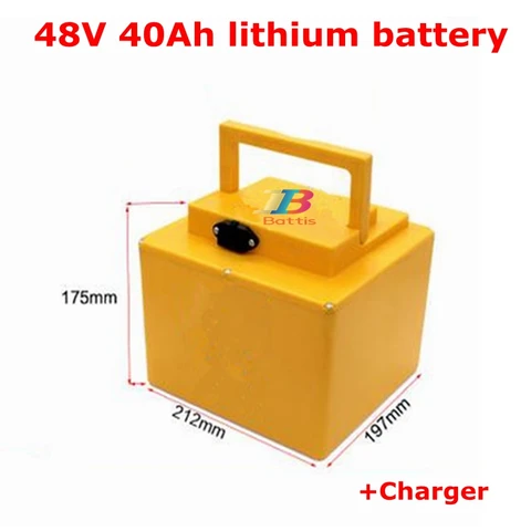 48v 40Ah литий-ионный аккумулятор 48V 50AHLithium ion bateria для солнечной уличной лампы мотоцикла, электровелосипеда + зарядное устройство