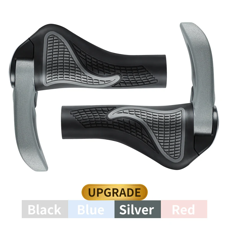 

WEST BIKING Aluminum Rubber Bike Bicycle Grips Ends MTB Bike Handlebar Grips Soft Bicycle Handle Bar End Caps Lock On Bike Grips