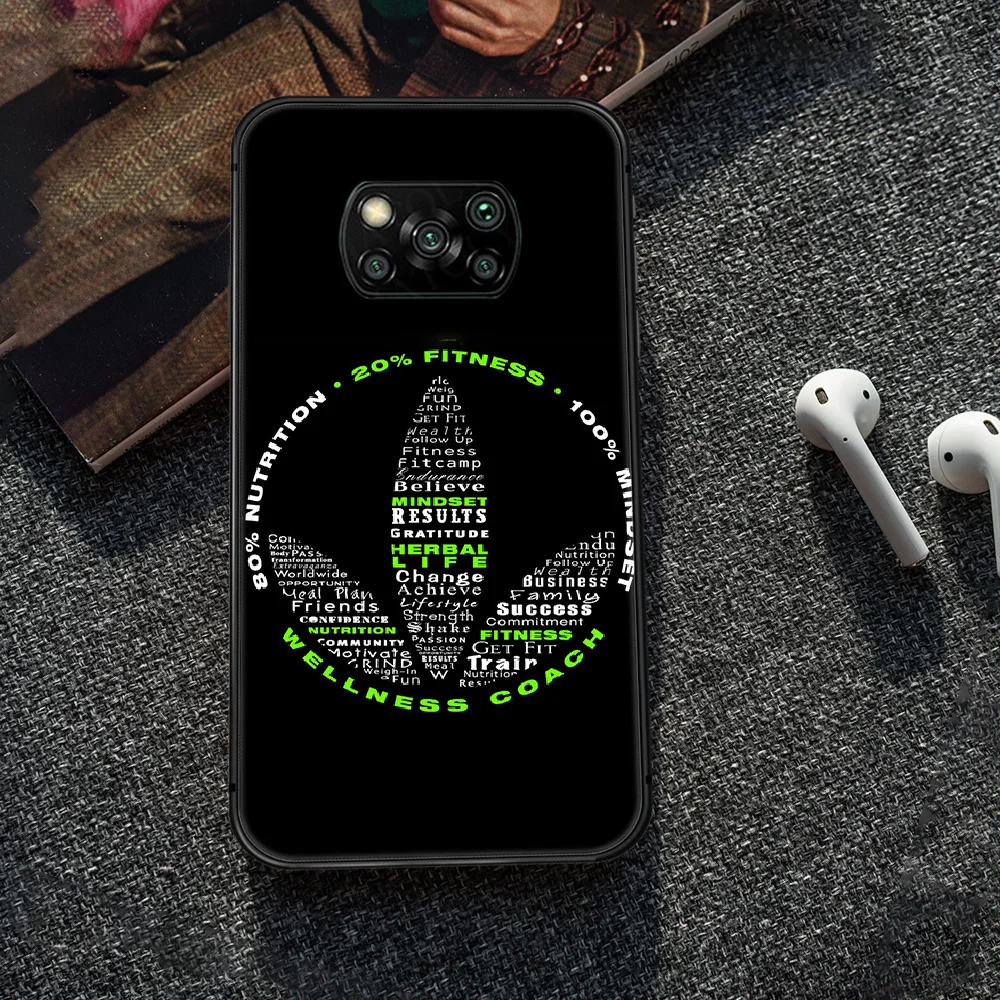 

Herbalife Phone case Cover Hull For Xiaomi Mi A2 A3 8 9 9T Note 10 Se Lite Pro black Hoesjes 3D Prime Soft Back Luxury