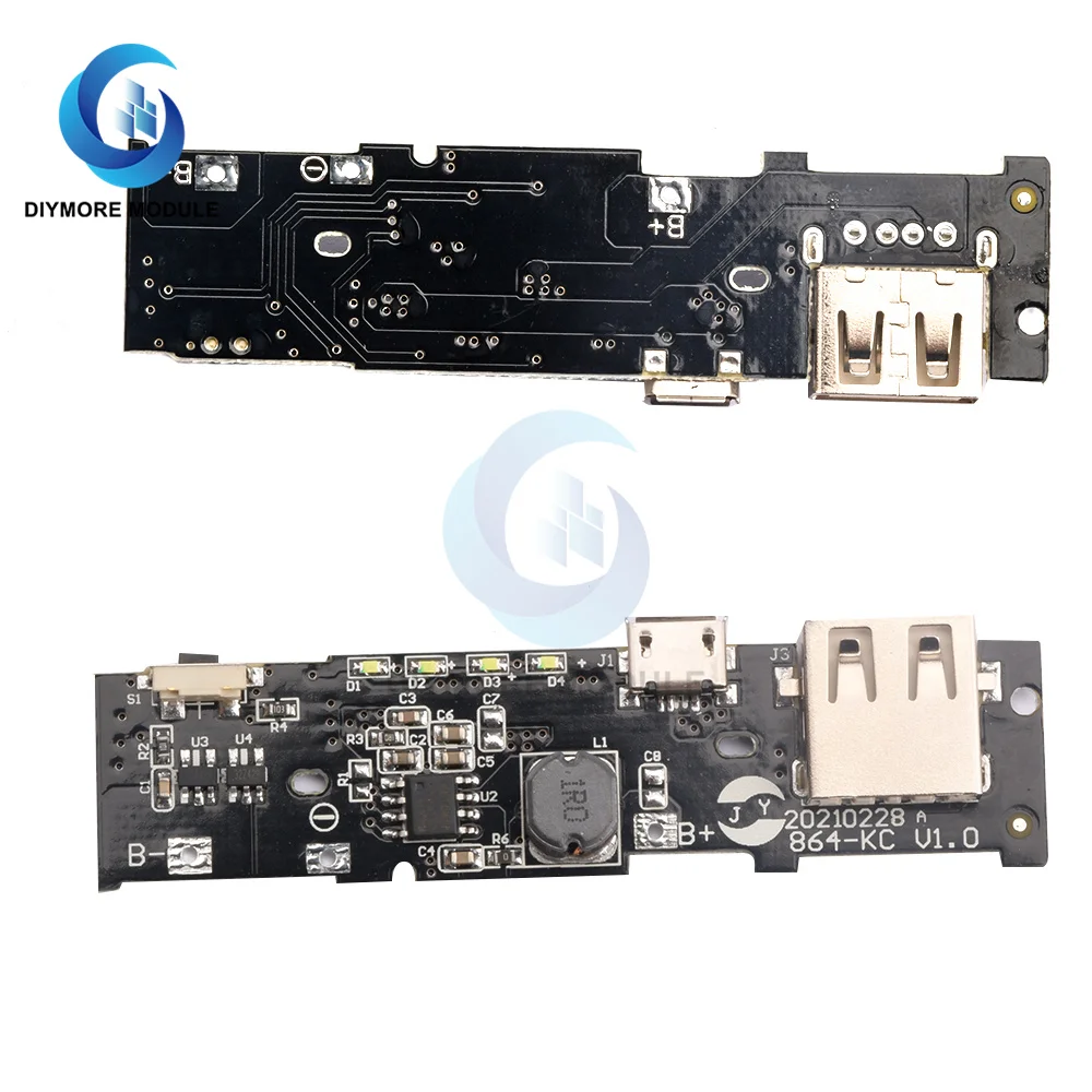 DC 5V 2A USB Power Bank Charge Module 18650 Battery Li-ion Lithium Cells Pack Charging PCB Circuit Board For Xiaomi Huawei | Электронные