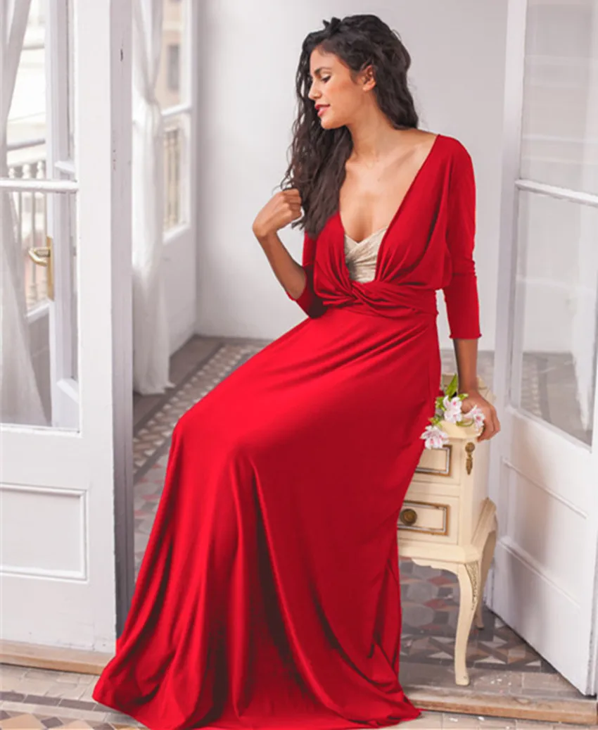 

Оригинальный тренд, с рукавом три четверти, многослойная одежда, сексуальная Длинная юбка с завязками для женщин