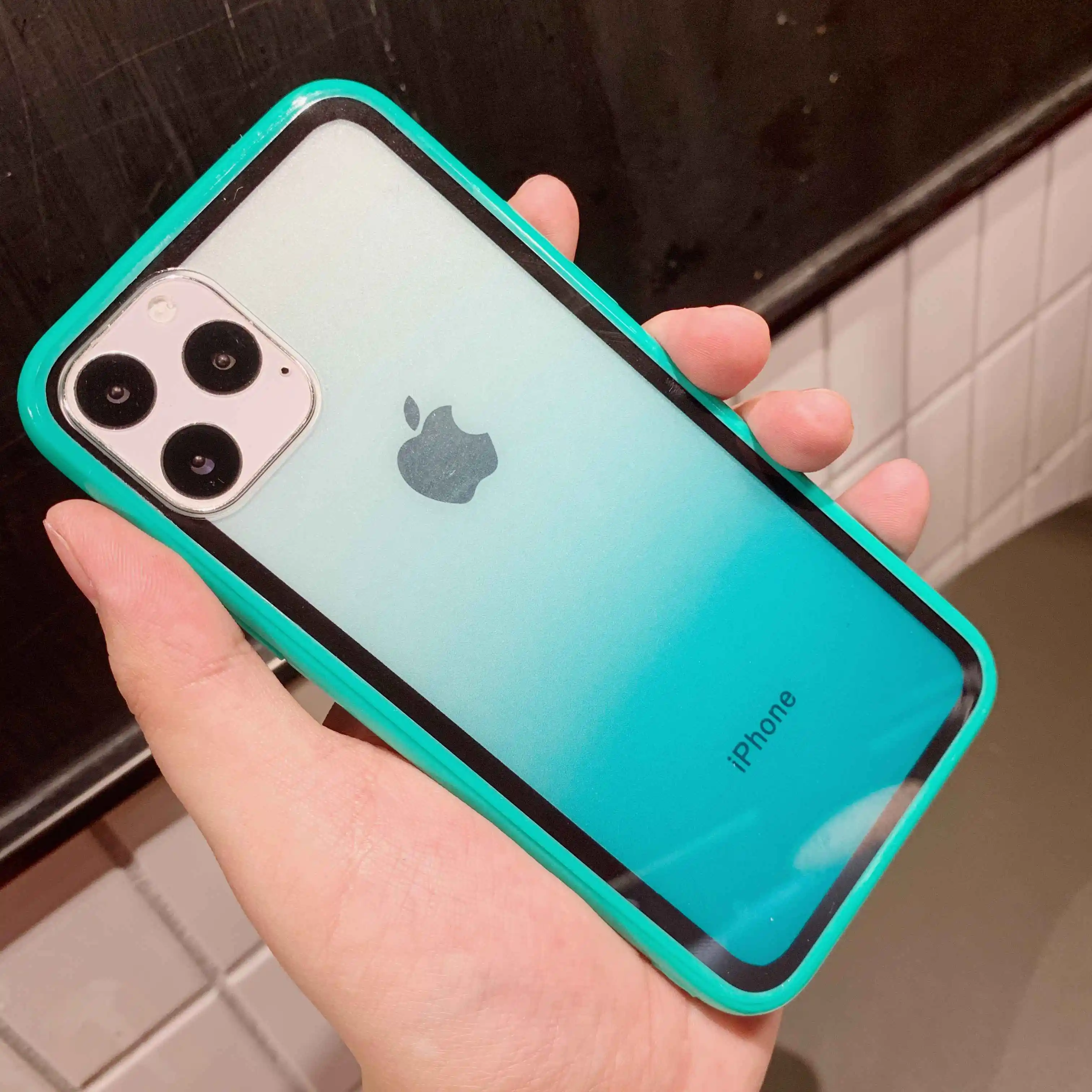 For iPhone XS 11 Pro Max XR X 6 6s 7 8 Plus Gradient Color Soft Silicon TPU Edge Hard Plastic PC Clear Acrylic Case Cover | Мобильные