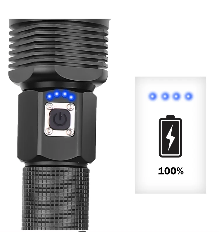 XHP70.2 XHP90 USB Перезаряжаемый светодиодный светильник-вспышка XHP70 мощный фонарь супер водонепроницаемый охотничий светильник с зумом 18650 или 26650 Battey
