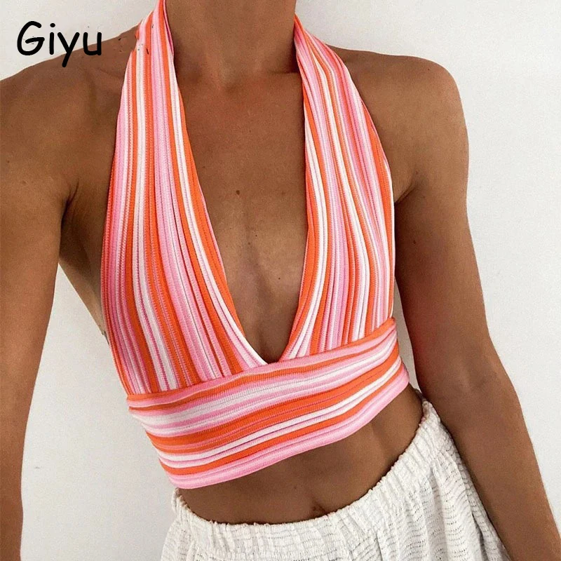 

Женский летний топ с V-образным вырезом и открытыми плечами