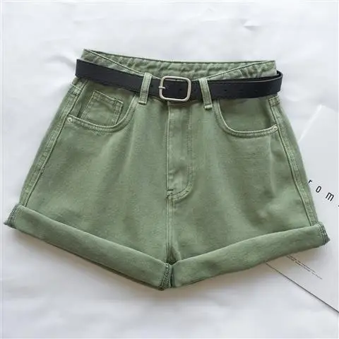 

White Denim Shorts Women's 2021 Summer High Waist Loose and Thin Wild Purple Wide-leg Hot Shorts