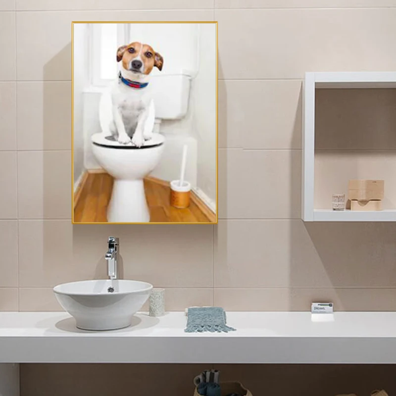 Картины на холсте с изображением милой собаки Настенная картина для комнат