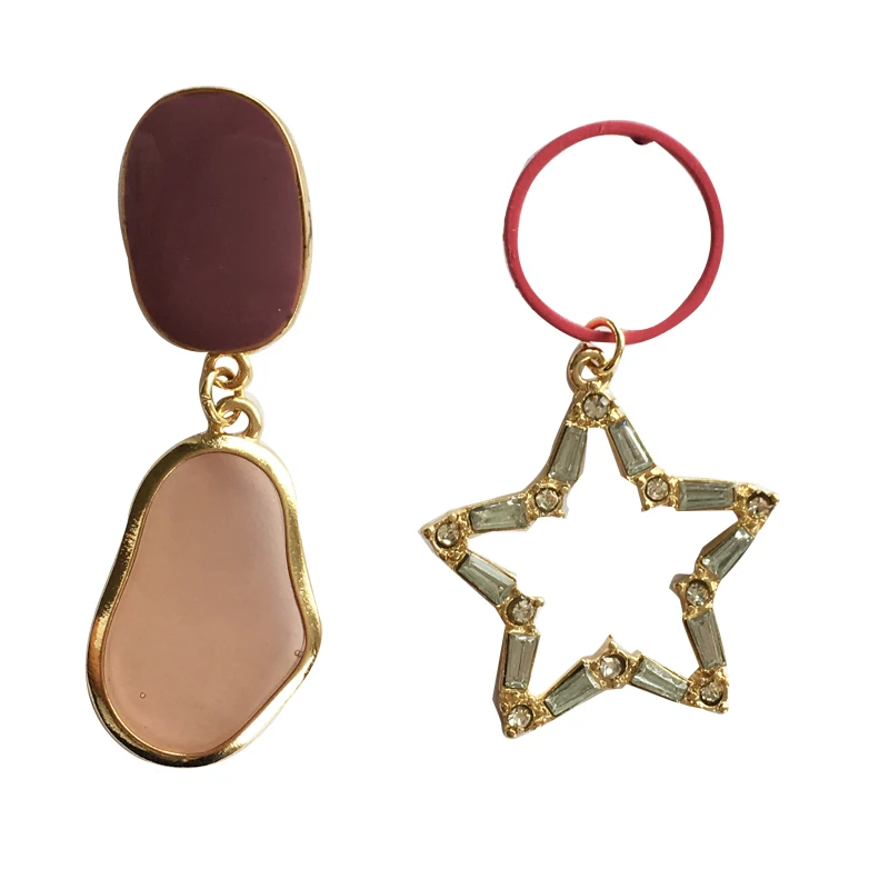 

Mihan S925 needle Fashion Statement Earrings New Asymmetrical Geometric Star Drop Earrings For Celebration Gifts Drop Shipping
