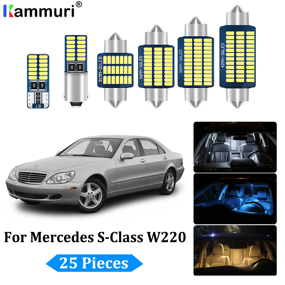 25 шт. светодиодный светильник для салона номерного знака полный комплект Mercedes Benz
