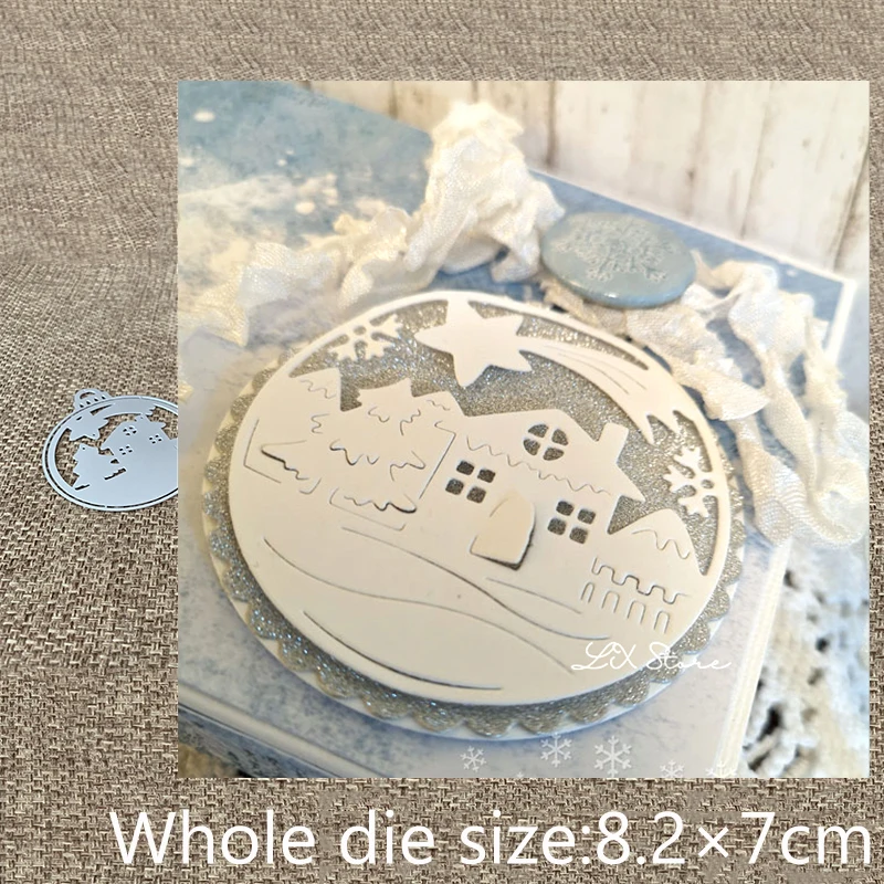 Металлические высекальные штампы XLDesign Рождественские шары круглые украшения