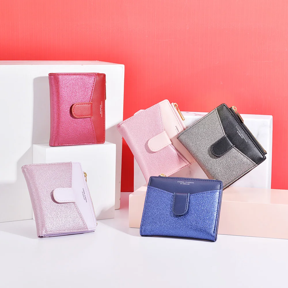 Новинка Дамский бумажник из искусственной кожи Корейская версия с блестками