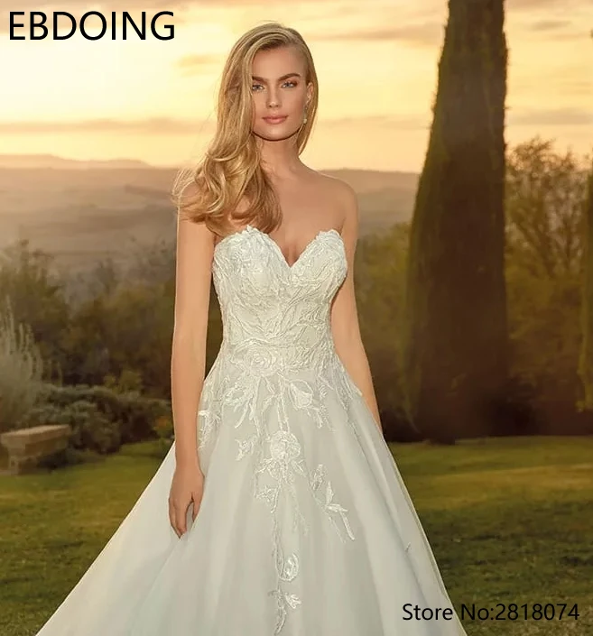 Женское свадебное платье It's yiiya белое длинное кружевное трапециевидной формы с