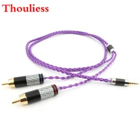 thouliess diy 2 53 54 4mm balanced male to 2 rca male audio adapter cable 7n occ silver plated 6 35mm trs to rca audio cable