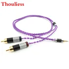Thouliess DIY 2,53,54,4 мм сбалансированный штекер 2 RCA аудио кабель-адаптер 7N OCC с серебряным покрытием 6,35 мм TRS RCA аудио кабель