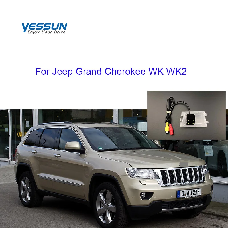 Yessun номерной знак камера заднего вида для Jeep Grand Cherokee WK WK2 4 светодиодный HD ночного