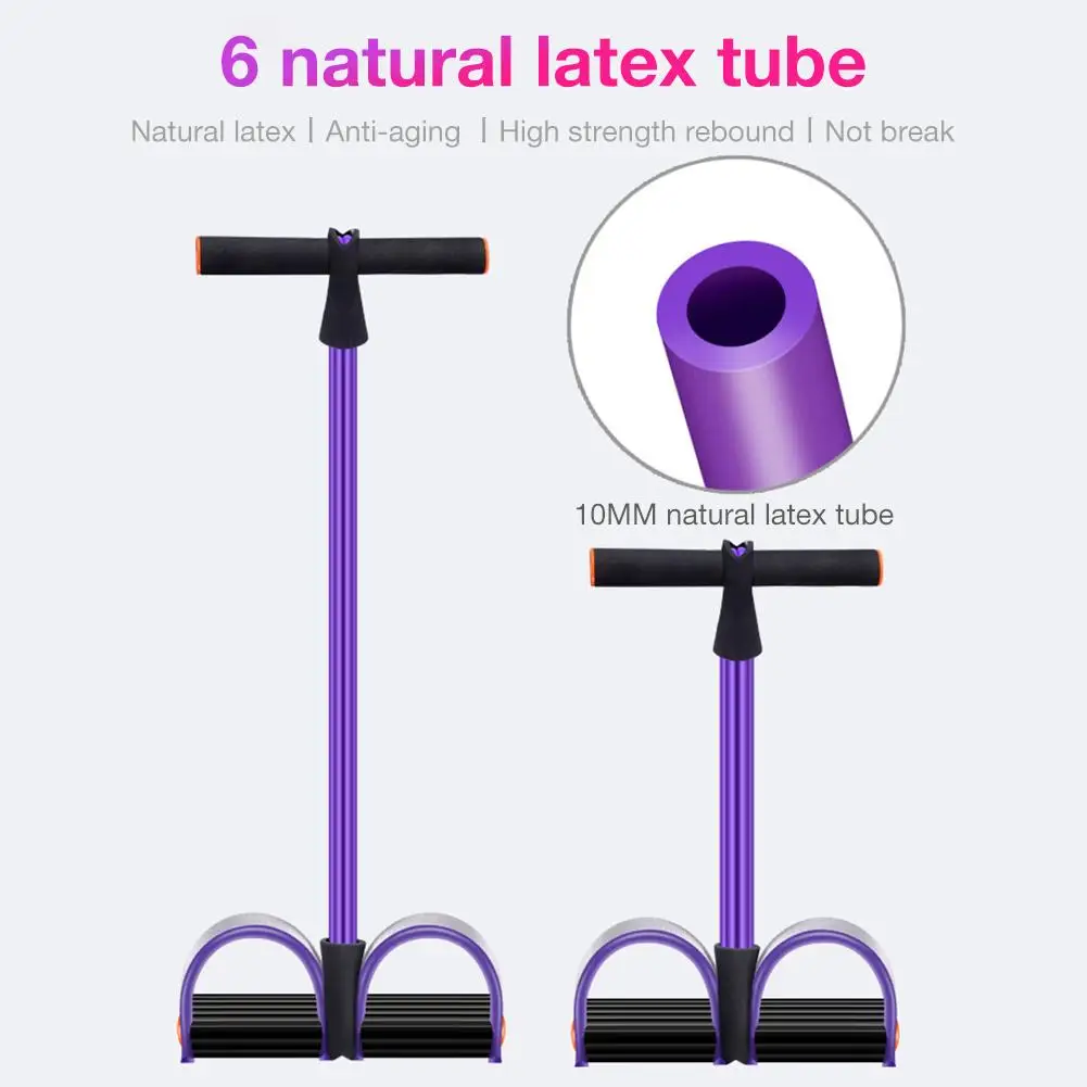 

Fitness Resistance Bands Six Tube Tension Rope Pedal Traction Pedal Exerciser for Yoga Pilates Workout Latex Tube Pull Rope