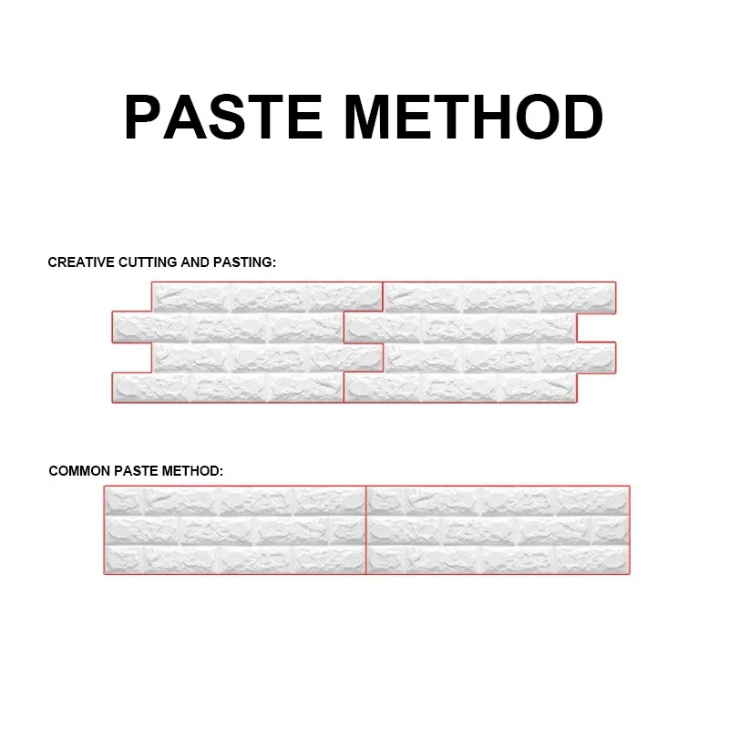 

3D Brick Wall Panels Peel and Stick Adhesive Wallpaper Tile Decor Decals Living Room Bedroom Modern Furniture Decorative Sticker