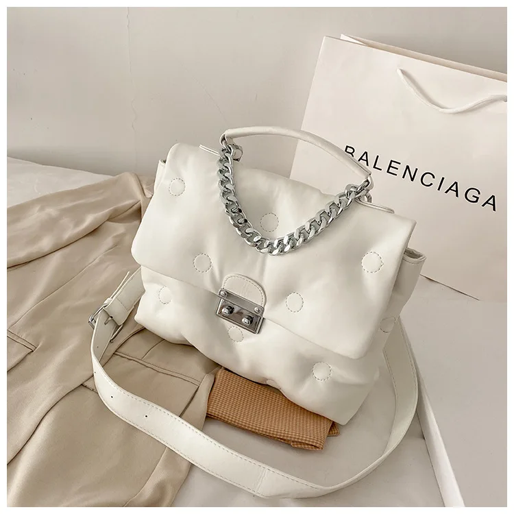 

Small Chain Brand Designer PU Leather Crossbody Bags for Women 2021 Simple Totes Shoulder Bag Lady Luxury Handbags and Purses