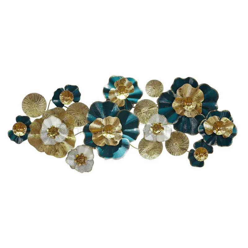 

Modern European iron pendant wall decoration living room background wall porch metal wall decoration gold flower wall hanging