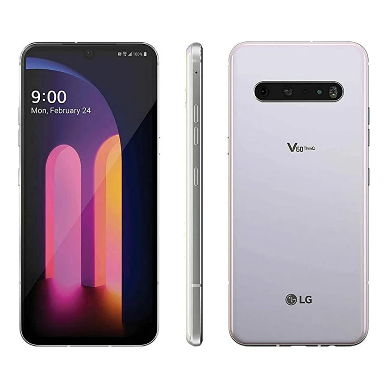 lg v60 thinq 5g uskorean version v600 unlocked mobile phone 6 8 8gb ram 128256gb rom octa core 64mp camera android smartphone free global shipping