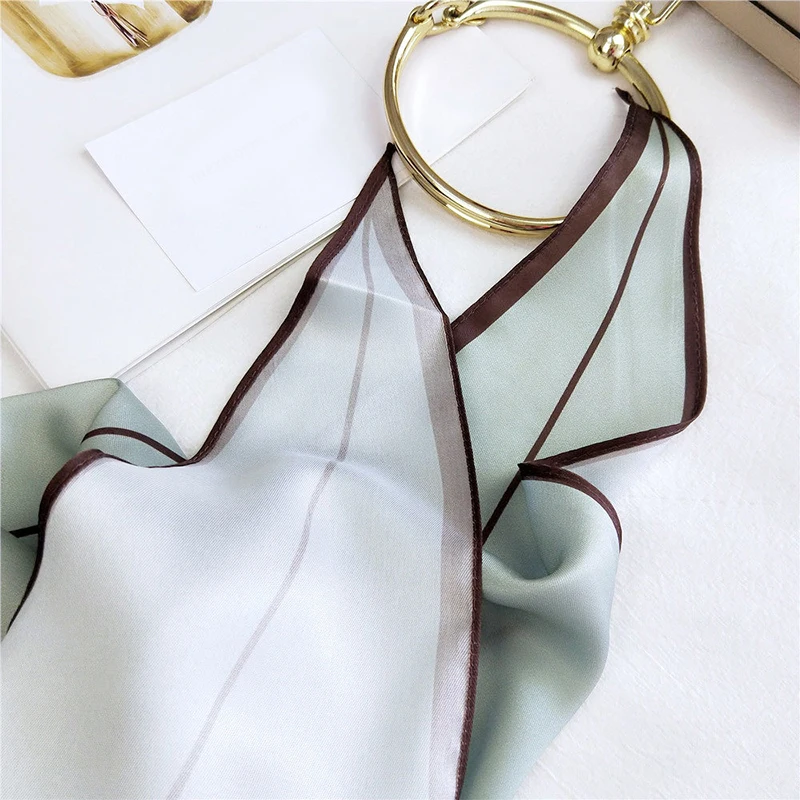 Хит милый шифоновый шелковый шарф бандана женский складной маленький квадратный