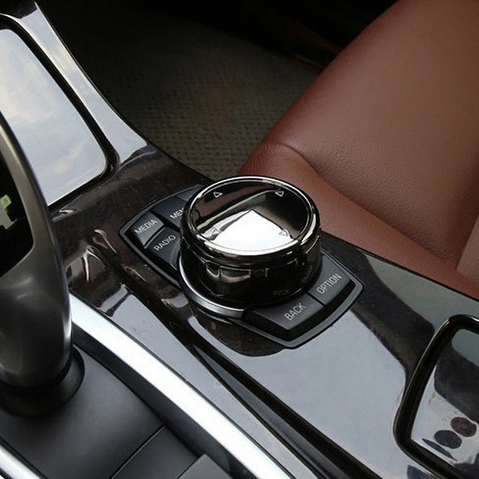 

Car Multimedia Button Knob Cover for X1 F25 X3 X5 F16 X6 1 2 3 5 Series F10 F20 F30 F34 Ceramic Black