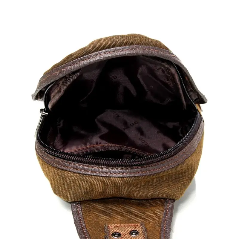 

Men Vintage Canvas Sling Chest Bag Travel Phone Pouch Crossbody Shoulder Day Pack M6CC