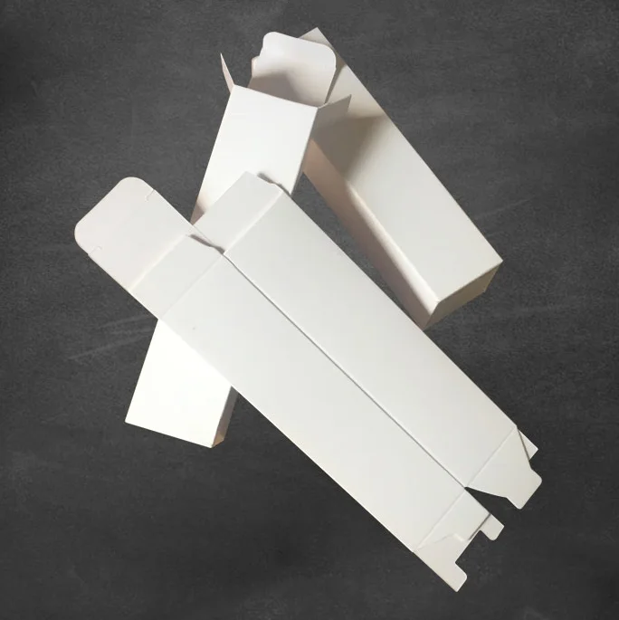 

white small gift box packaging box 350g square blank cardboard box spot cosmetics color box
