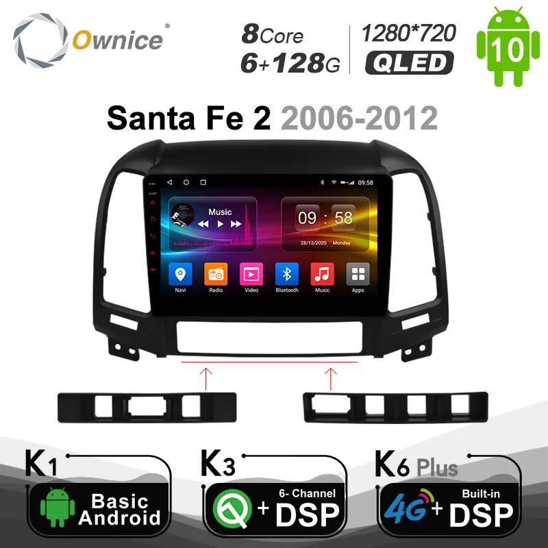 Ownice K1 K2 Octa Core Android 8 1 2 Дин радио для hyundai Santa Fe 3 IX25 Creat IX45 Автоматическая навигация gps