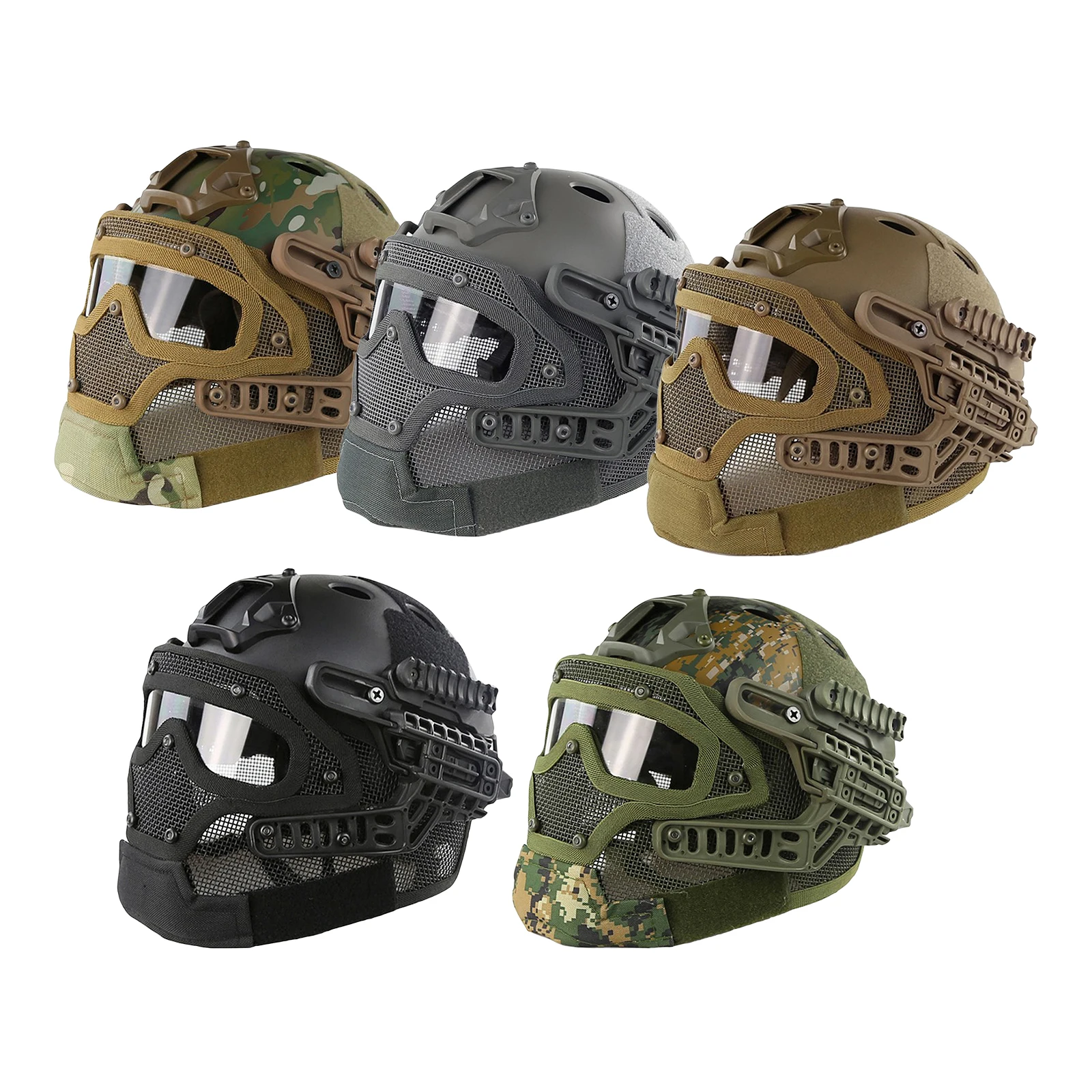 

Tactical Paintball Protective Combat FAST Helmet Riding Gaming Face