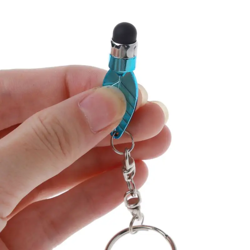 

1PC Universal Plastic Capacitive Touch Screen Stylus Pen Touch Pen Keychain for Tablet PC Pad Phone Leaves Pen
