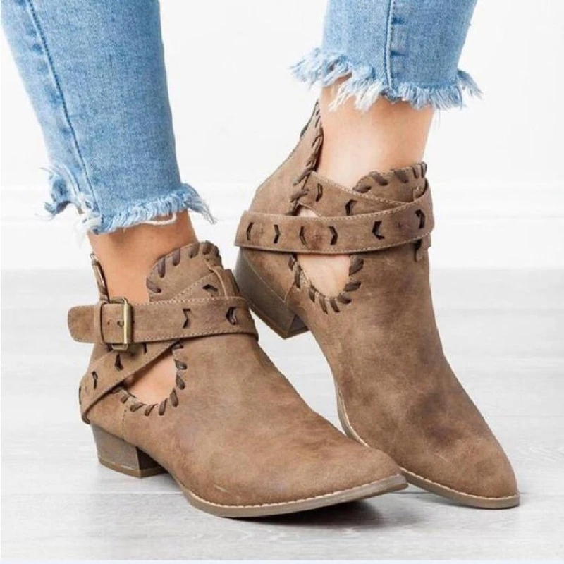 

2021 New Women's Autumn and Winter PU Leather Fashion Boots Pointed Back Zipper Elegant and Comfortable Women's Boots ZZ278