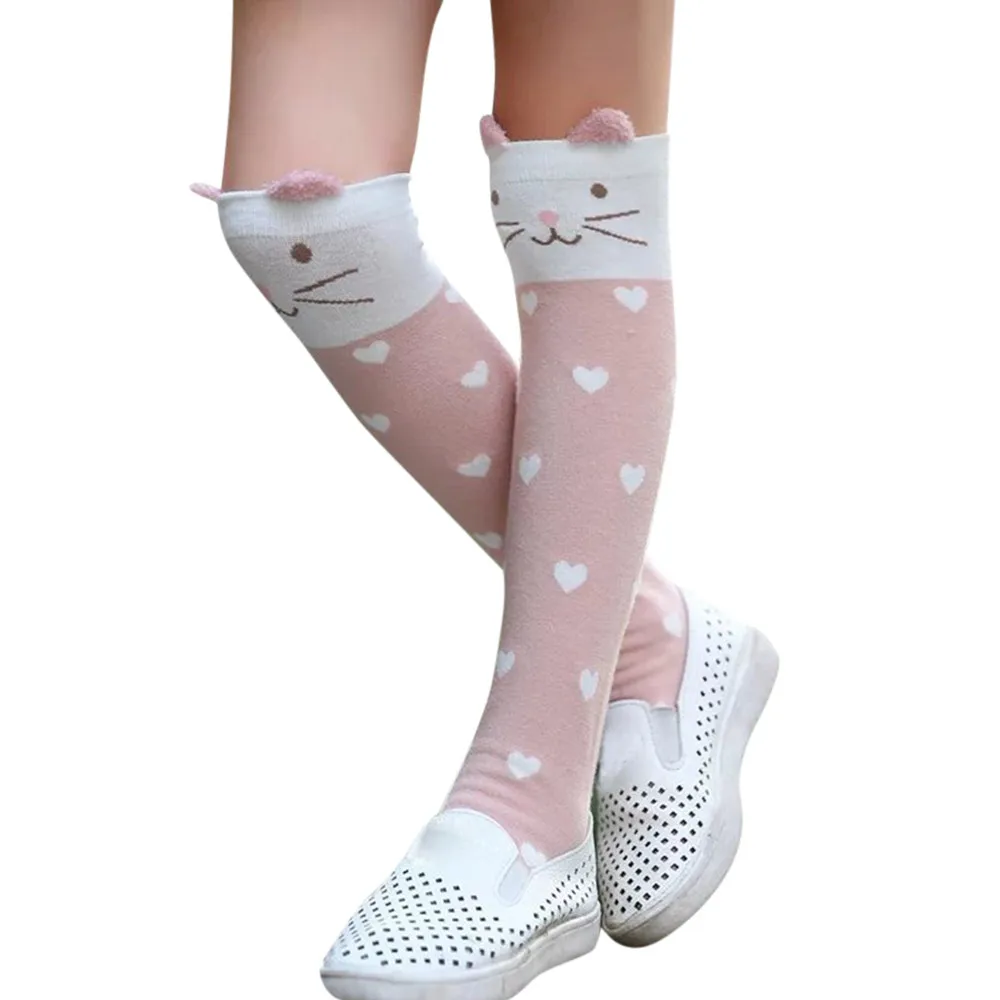 Детские носки Хлопковые гольфы с милым рисунком лисы одежда для детей чулки без