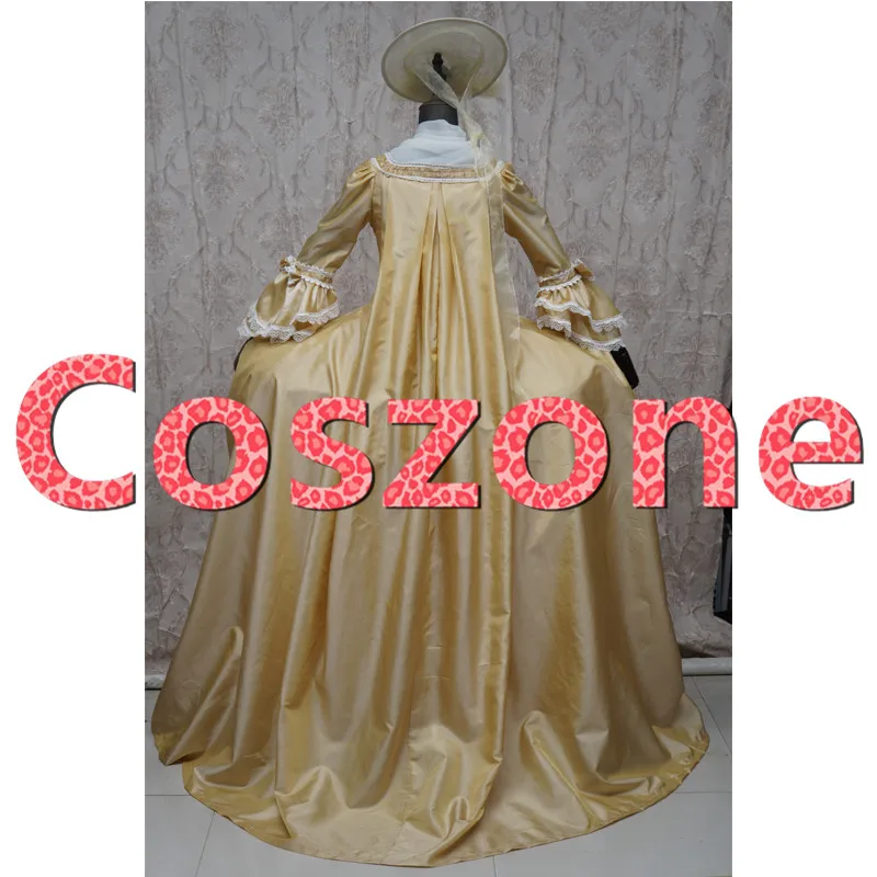Халат 18-го века платье с открытой спиной франчеса Марии-Антуанетты Рококо костюм