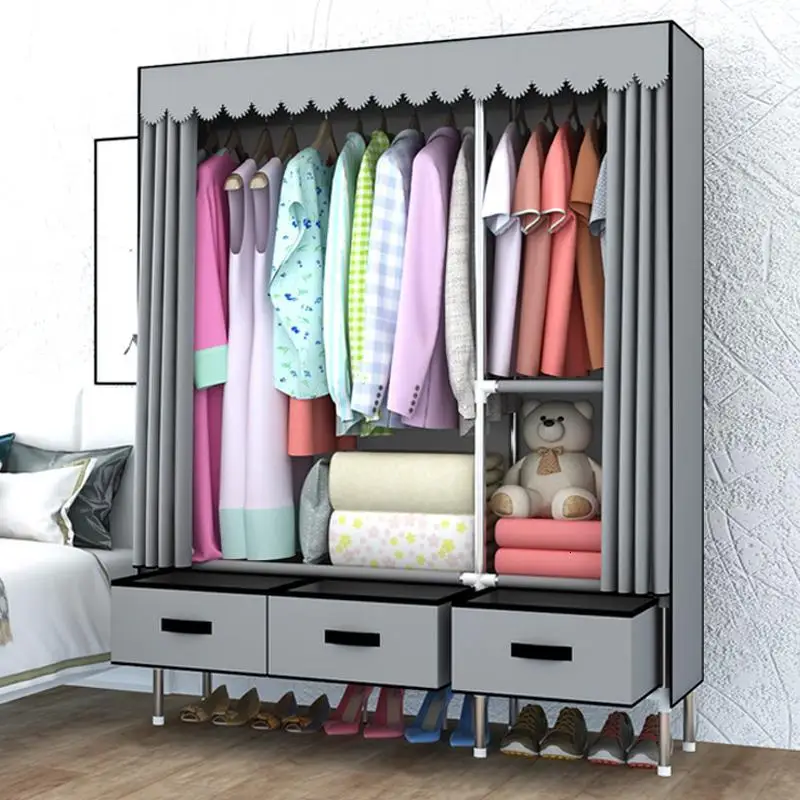 Armadio Guardaroba Meuble rangelment Tela mobilli Per La Casa Armario Guarda Roupa Шкаф гардероб|Шкафы| |