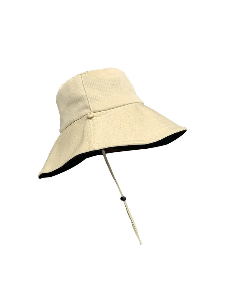 

Fisherman hat female qiu han edition of Japanese web celebrity double cover face big the sun uv hat sun hat