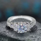 Модное и элегантное женское металлическое кольцо из циркония, повседневное обручальное кольцо для вечеринки, свадьбы, посеребренное кольцо