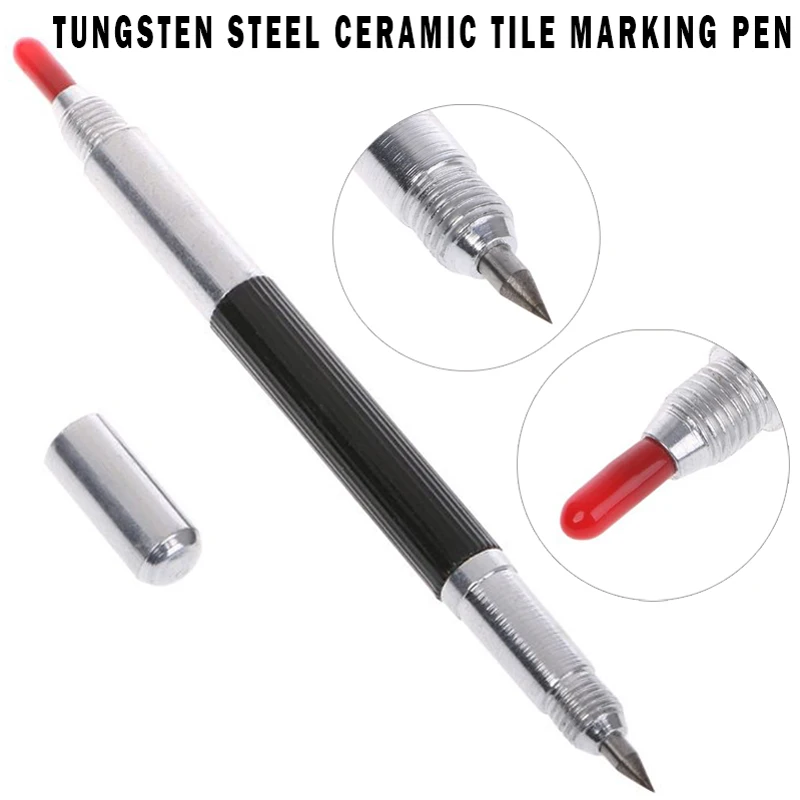 

Tungsten Steel Double Tip Ceramic Glass Scriber Pen Marking Tools 137mm End Sharp Woodworking Construction Pen