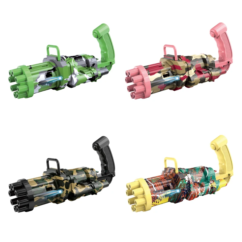 

Electric Bubble Machine Black Gold Gold Gatling Bubble Gun Children Automatic Bubble Blowing Toy Gun Fan Combo Function
