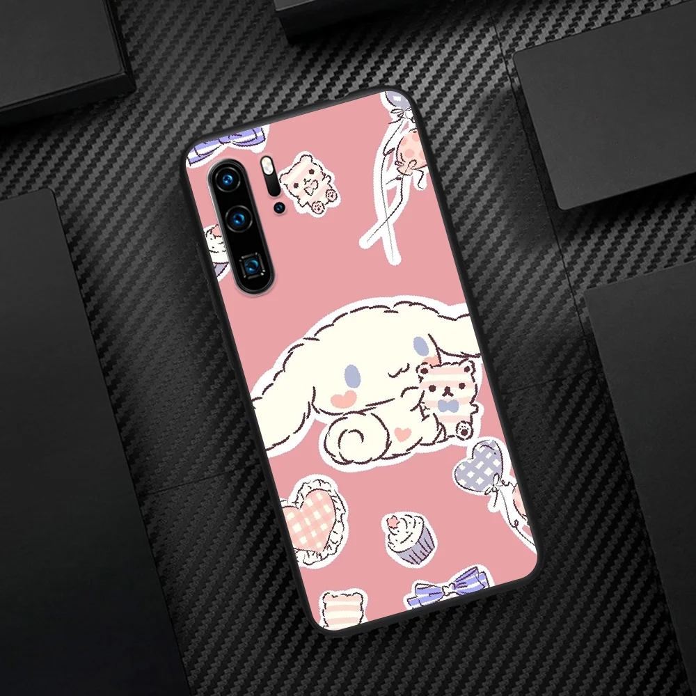 

Cute Cartoon Cinnamorolls Phone Case For Huawei P Mate 10 20 30 40 Pro Lite Smart 2019 2021 black Hoesjes Fashion Cell Pretty