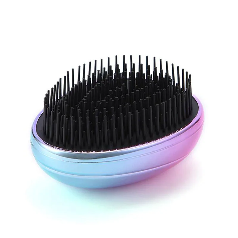 

1Pc Anti-static Hair Brush Comb Styling Tools Electroplate Detangling Massage Combs for Salon Styling Hair Brush Straightener