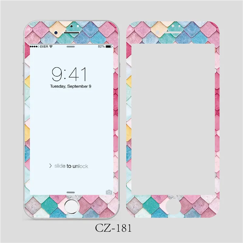 Милое закаленное стекло с цветочным узором для iPhone 8 7 6 6S plus 3D мягкая передняя защита экрана пленка полноэкранное стекло