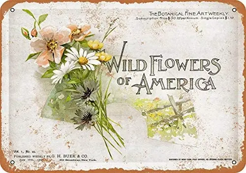 

Metal Sign - Wild Flowers of America - Vintage Bar Wall Decorative
