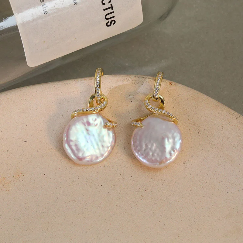 Silvology argento Sterling 925 copia marchio zircone perla orecchini pendenti per le donne estetica artistica orecchini di lusso 2021 gioielli di moda