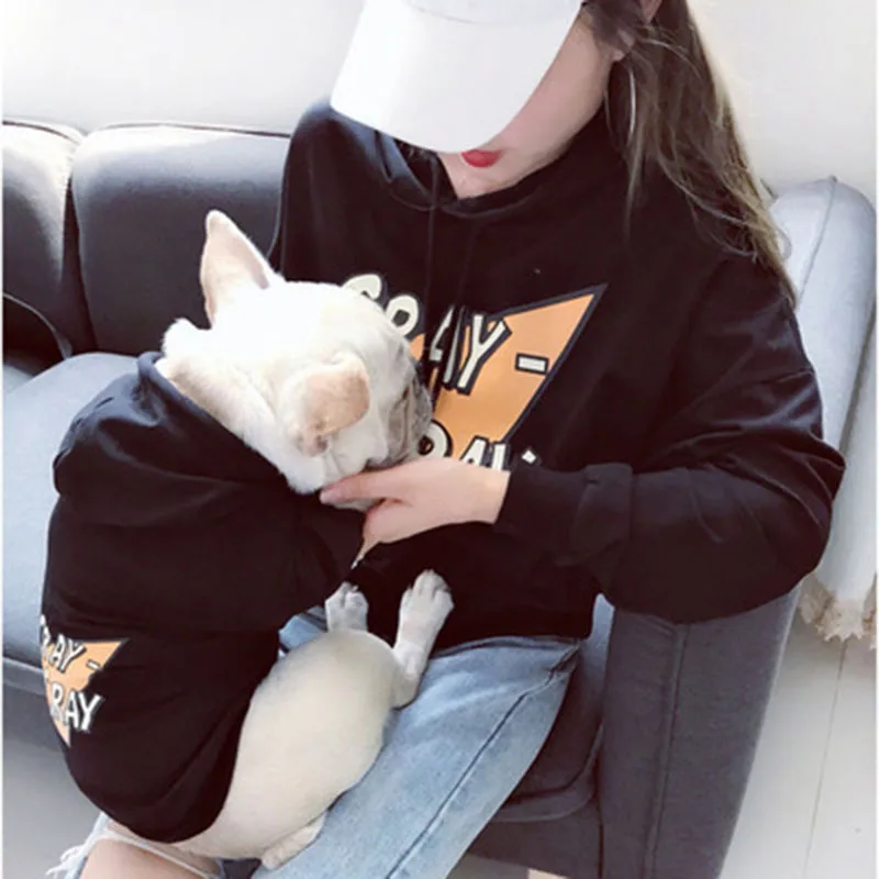 

Fashion Dog Clothes Pet Puppy Hoodie Parent-Child Outfit French Bulldog Pug Teddy Jacket Coat for Dogs cat Keeping Warm