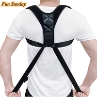 fun sunday brace support belt adjustable back posture corrector clavicle spine back shoulder lumbar posture correction