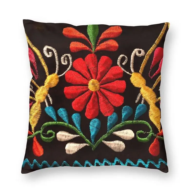 Наволочка для подушки с мексиканскими бабочками и цветочным узором 40x40 домашний